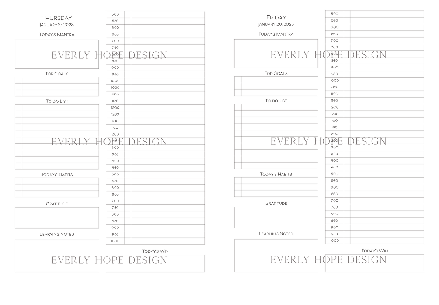 Taylor Planner with Custom Text