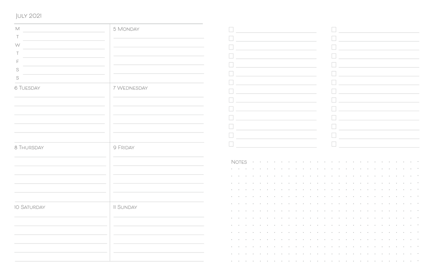 2025 Ready to Go Sage Green "this is my era" Planner with a List Layout