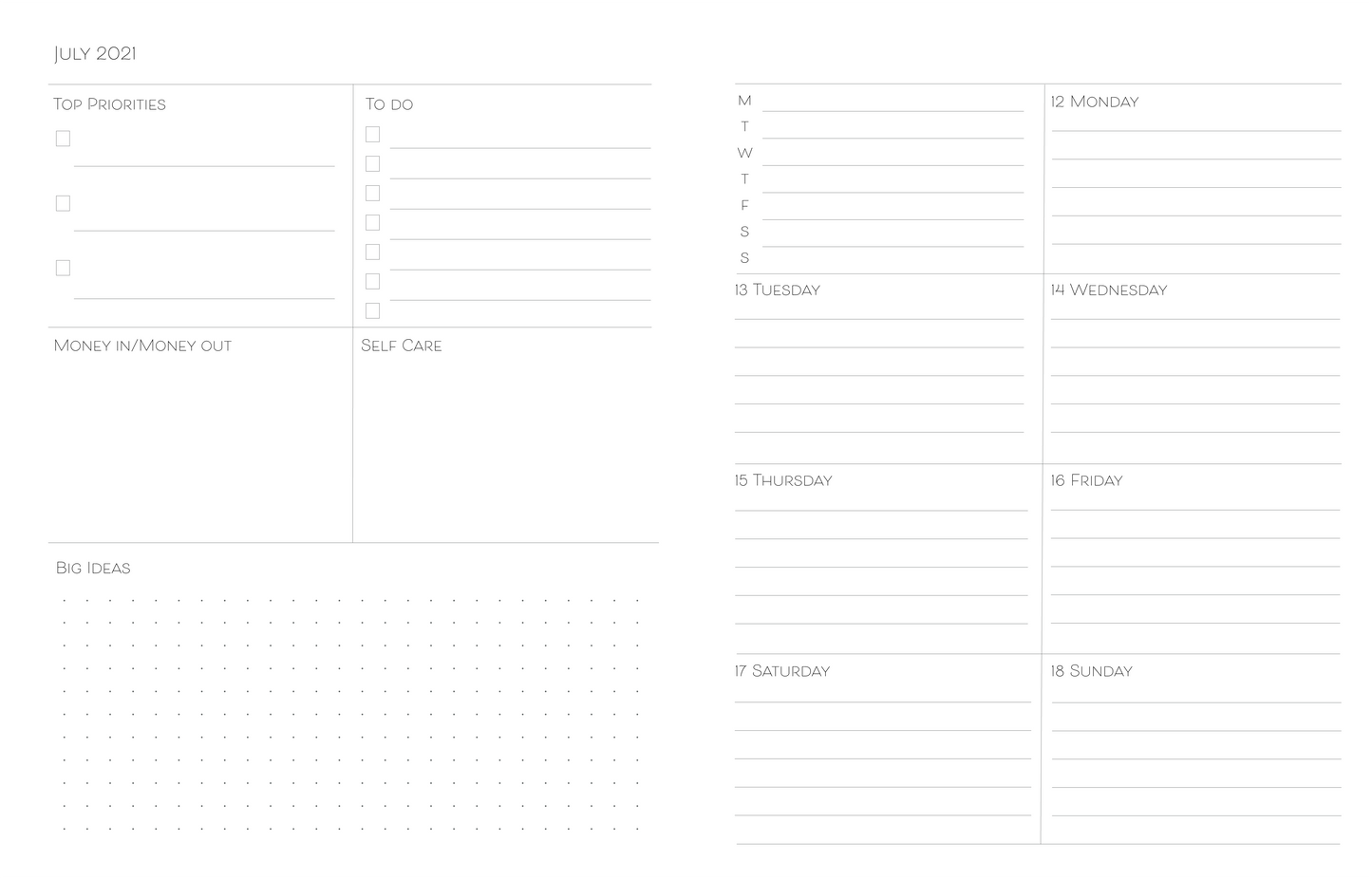 Taylor Planner with Custom Text