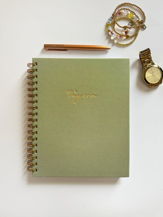 2025 Ready to Go Sage Green "this is my era" Planner with a List Layout